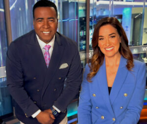 Kevin Corke with a lady believed to be his wife