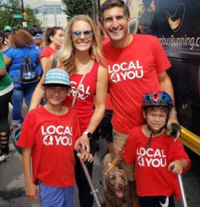 Dave Mazza with his Wife and Kids
