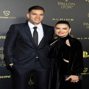 Ederson and his wife, Lais Moraes